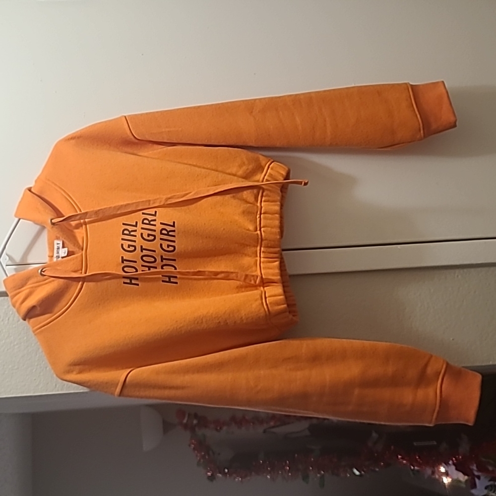 Women orange sweater large